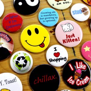 Variety of pin back buttons